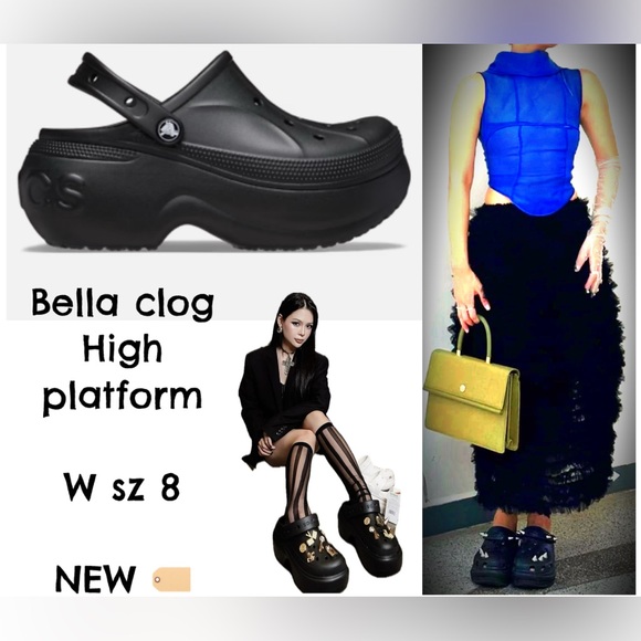Black Bella Clog Crocs | Brand NEW | W8 - Picture 3 of 17